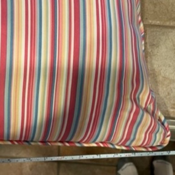 Feather and down, piped, square 18 x 18. Hand made,  bespoke. - Picture 2 of 3